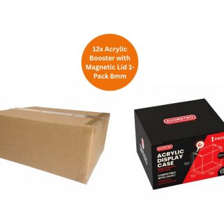 EVORETRO: Acrylic Booster with Magnetic Lid 1-Pack 8mm Case (12pcs)